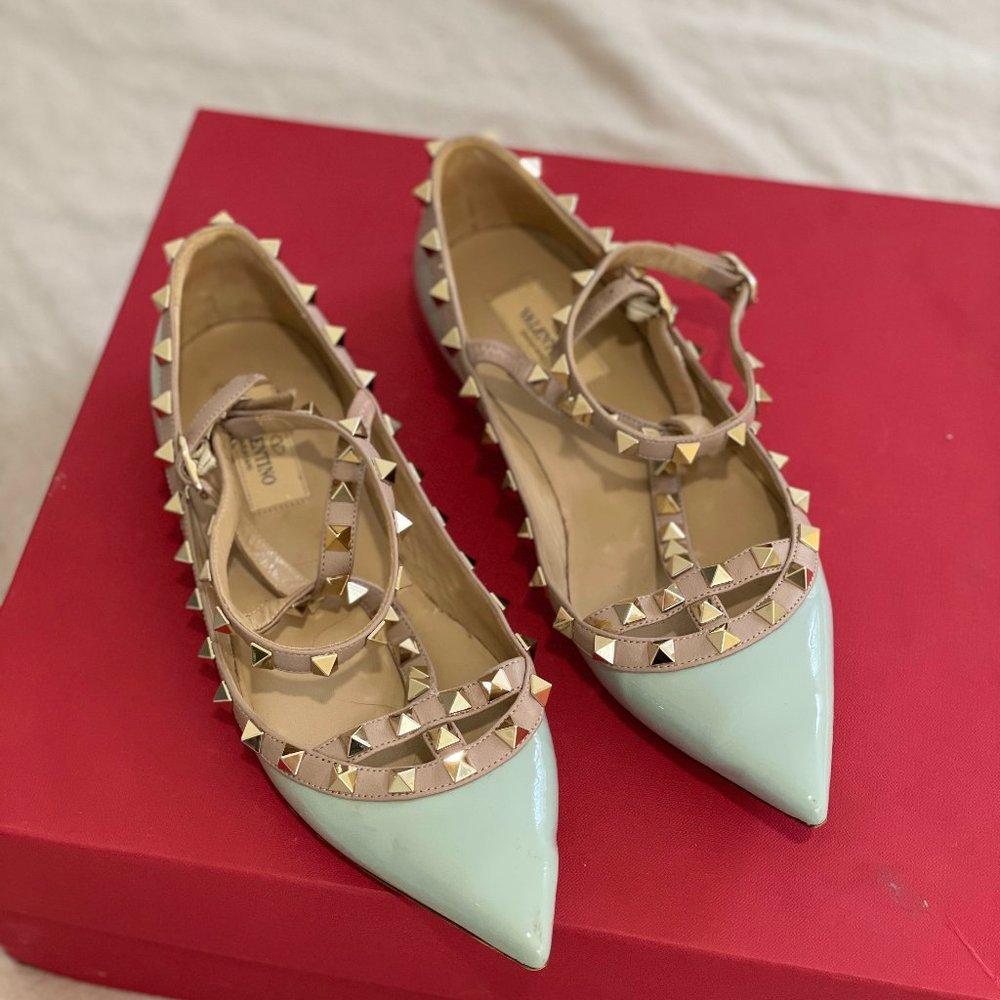 Valentino Rockstud Ballet Flats